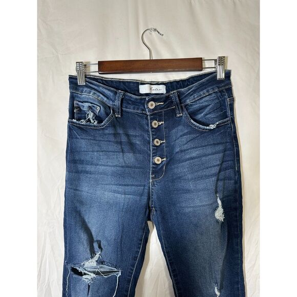 KanCan Women's Chelsea High Rise Super Skinny Distressed Jeans Size 9/28 - Picture 2 of 4